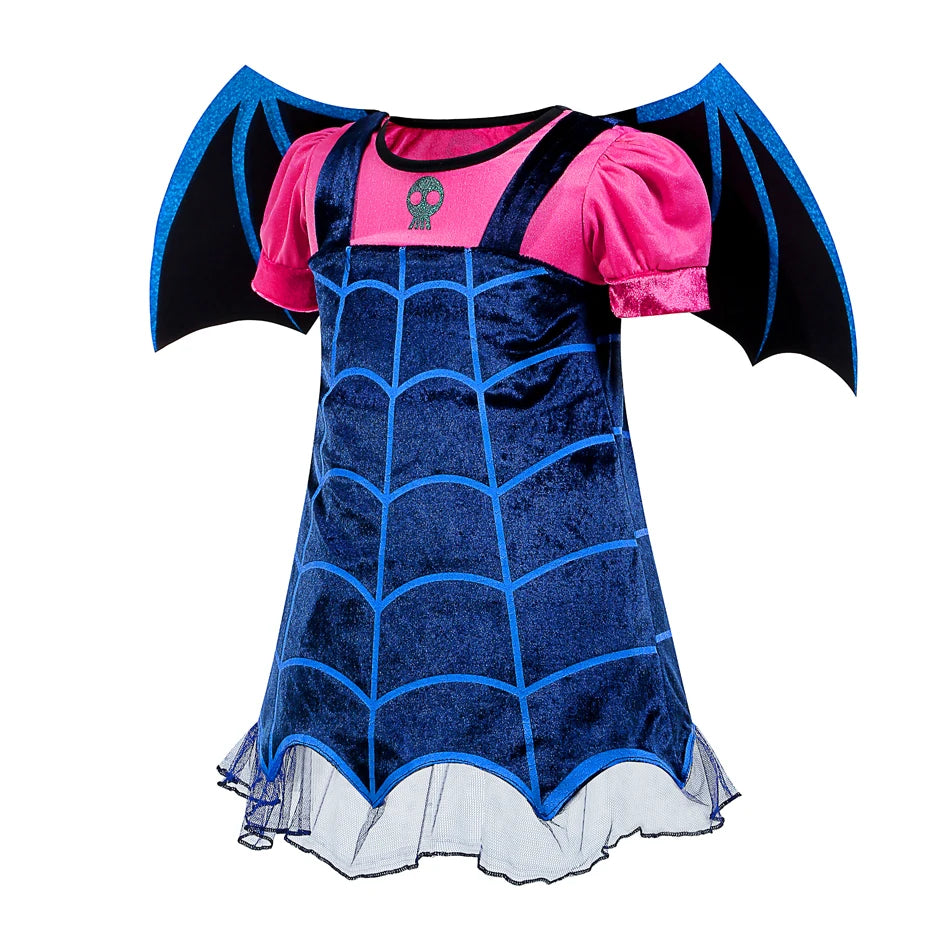 Vampire Cosplay Princess Dress Children Wings Dress Up Christmas Halloween Carnival Girls Saints Disguise Performance Clothing