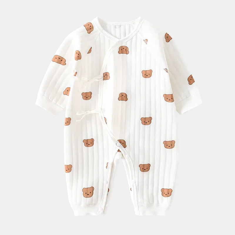 Bear Newborn Baby Clothes New Born Baby Jumpsuit for Boys Girls Cotton Toddler Rompers with Hat Bebe Outfits One-Piece Pajamas