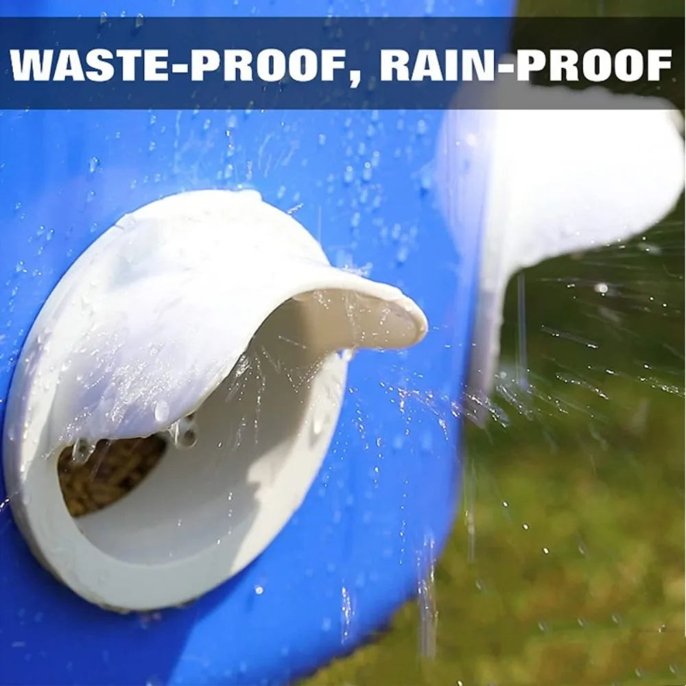 Automatic Poultry Waterer & Feeder – DIY Rainproof Feeding Kit for Chickens & Ducks