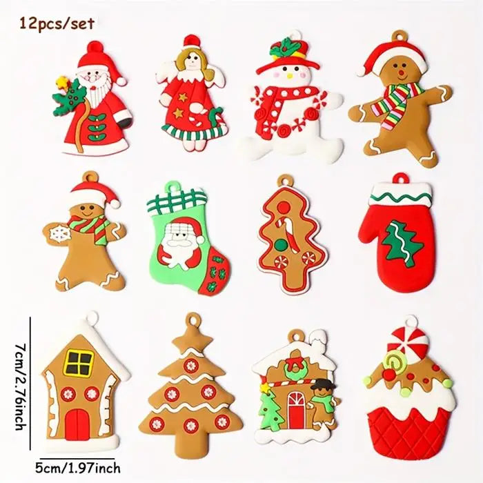 Gingerbread Man Ornaments Xmas Tree Hanging Pendants