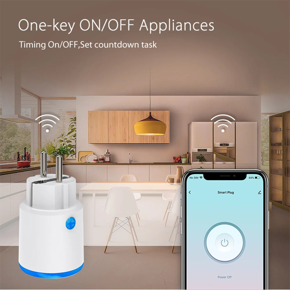 Smart Zigbee Plug Socket 3680W 16A Power Energy Monitoring Timer Switch
