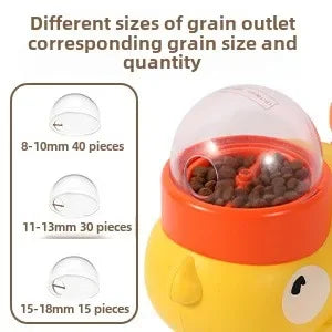 Yellow Duck Interactive Dog Food Dispenser Feeder for Cats Durable Plastic Training Toys Cat Accessories Puzzle Pet Automatic