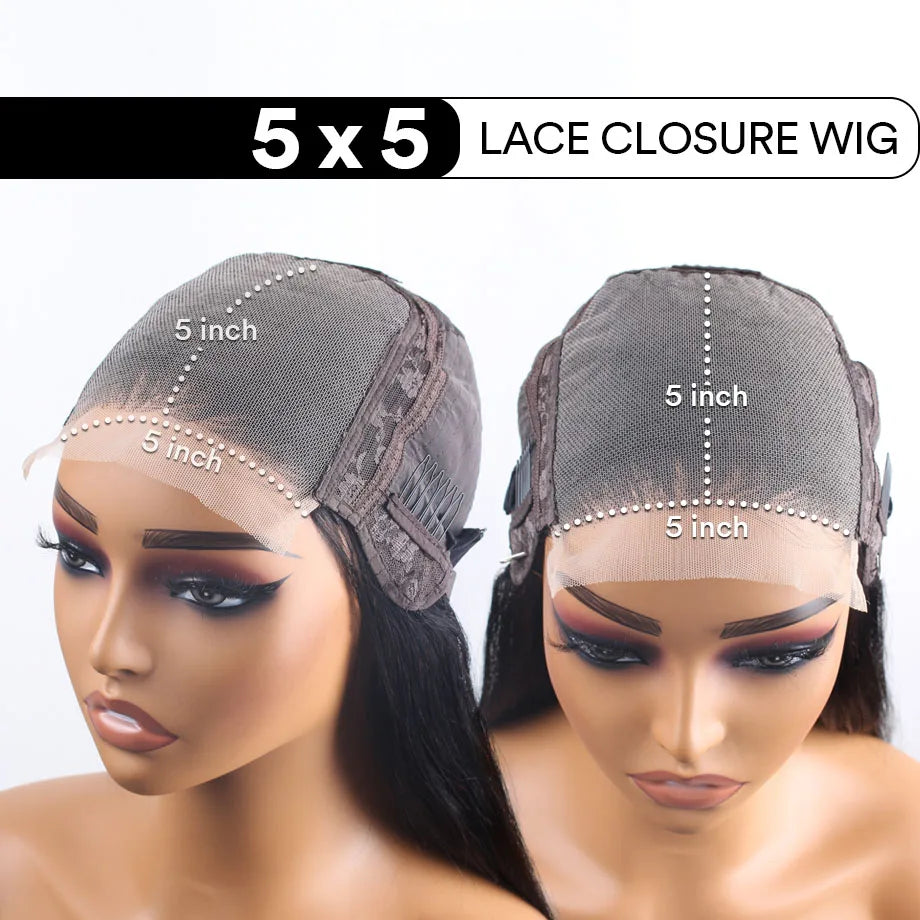 Nneka 200% Density Glueless Loose Body Wave 4x4 Closure Human Hair Wig 5x5 Hd Lace Closure Pre Cut Pre Plucked Glueless Wig