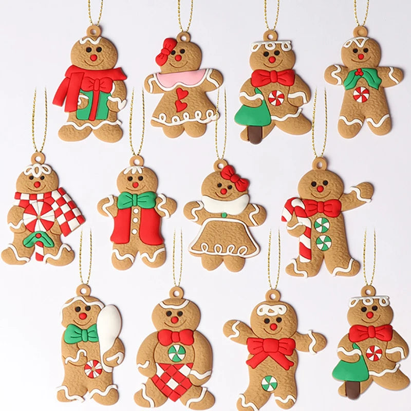 Gingerbread Man Ornaments Xmas Tree Hanging Pendants