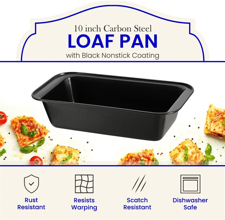 1 Piece Rectangle Loaf Pan Nonstick Carbon Steel Baking Bread Pan Kitchen Baking Tin Oblong Bread and Meat Bakeware YY121