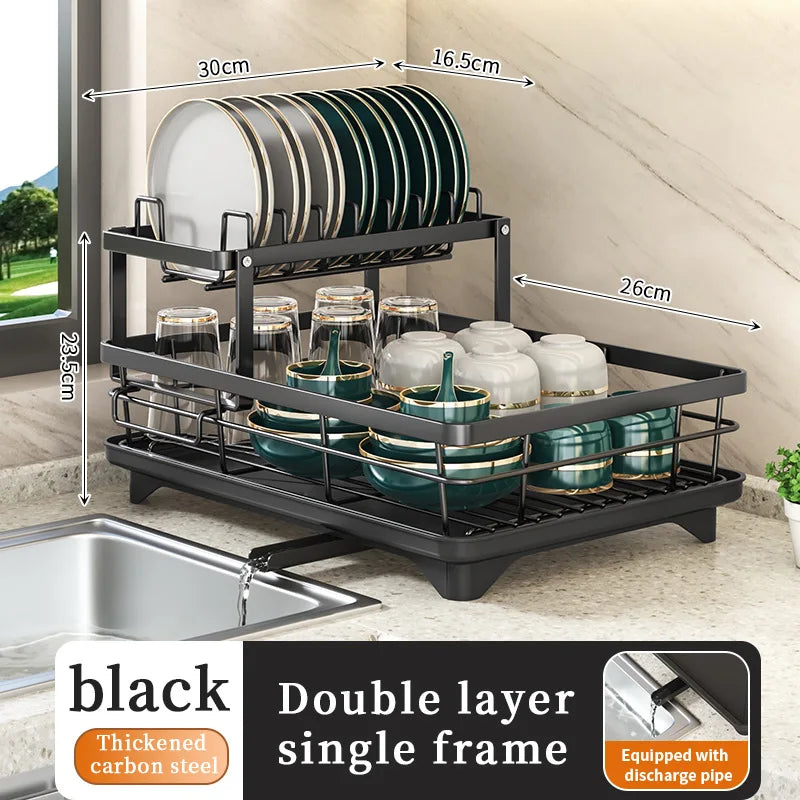 Dish Drying Rack Kitchen Adjustable Stainless Steel Cutting Board Organiser Dish Bowl Drainer Storage Rack Kitchen Utensils