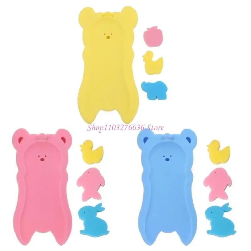 R6FD Portable Baby Bathtub Pad Bath Tub Shower Cushion Newborn Support for Seat Mat Anti-slip Baby Bath for Seat Floating Wat