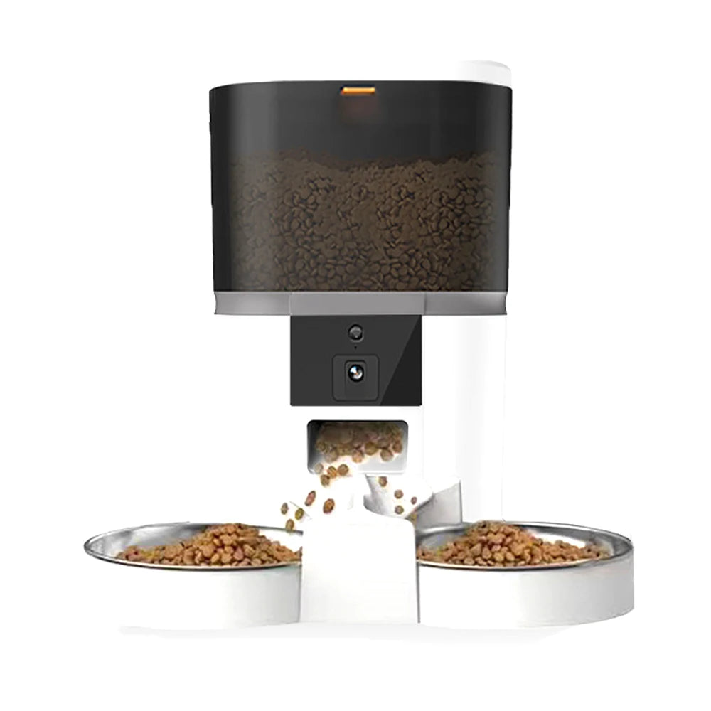 4L Smart Automatic Pet Feeder – Camera & Voice Video Cat and Small Animal Food Dispenser with Dog Feeding Bowl