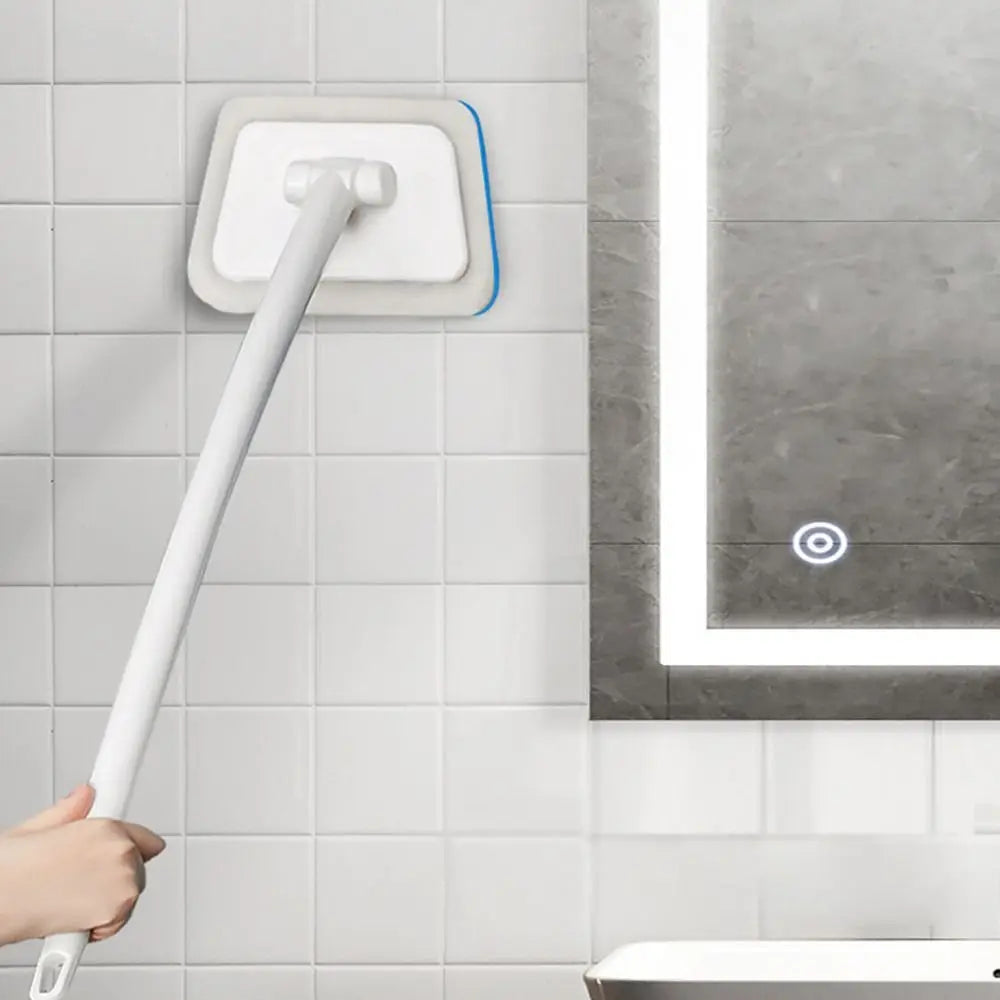 Multi-Functional Bathroom Wall Brush Long Handle Household Floor Bathtub Brushes Ceramic Tile Sponge Cleaning Brush Removable