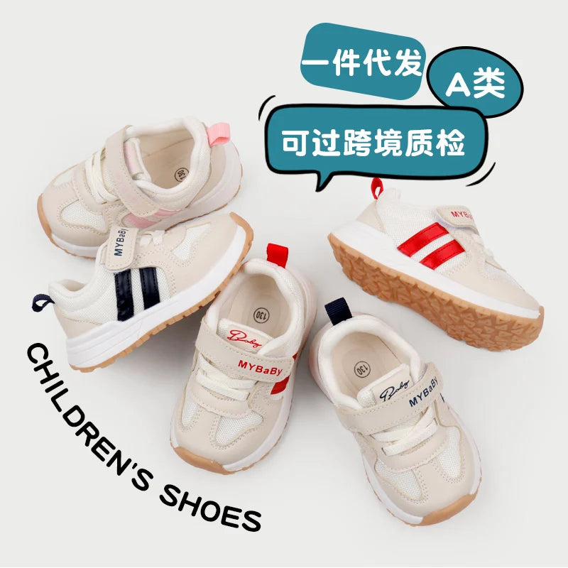 Baby Sneaker Spring and Autumn High Quality Rubber Sole Toddler Sport Shoes for Kids Outdoor Play Prewalking 2024 Fashion BM07