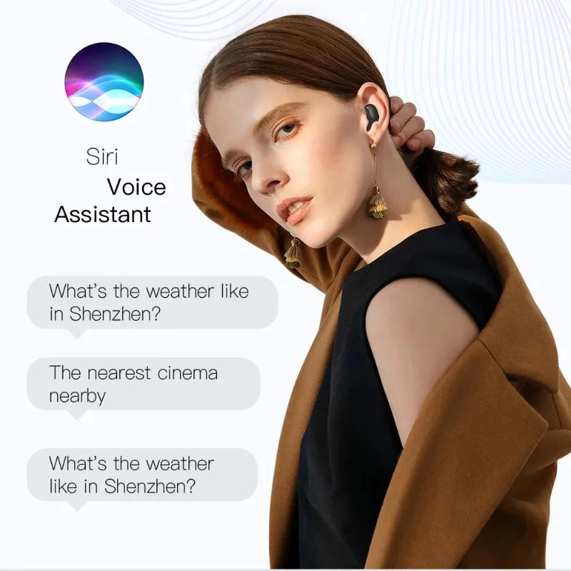 E6S TWS Wireless Headphones Sports Waterproof Bluetooth 5.0 Earphone  Stereo Headset with Microphone for Iphone Xiaomi Vivo Oppo