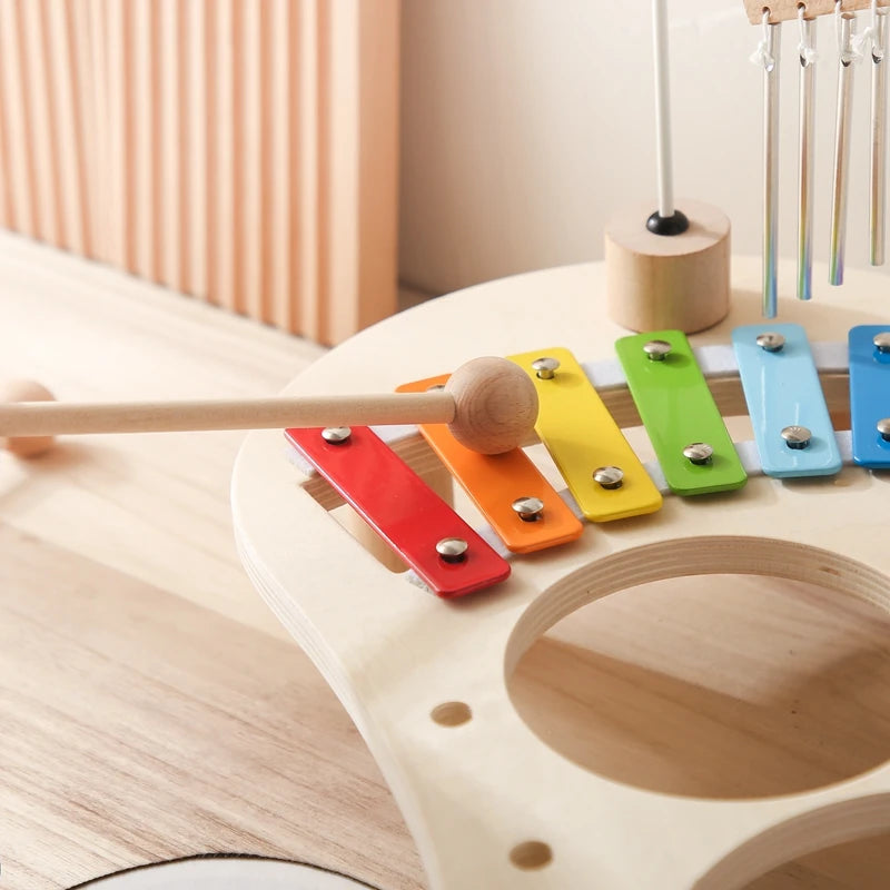 Baby Educational Wooden Aeolian Bells – Montessori Musical Toy Xylophone for Newborns and Toddlers