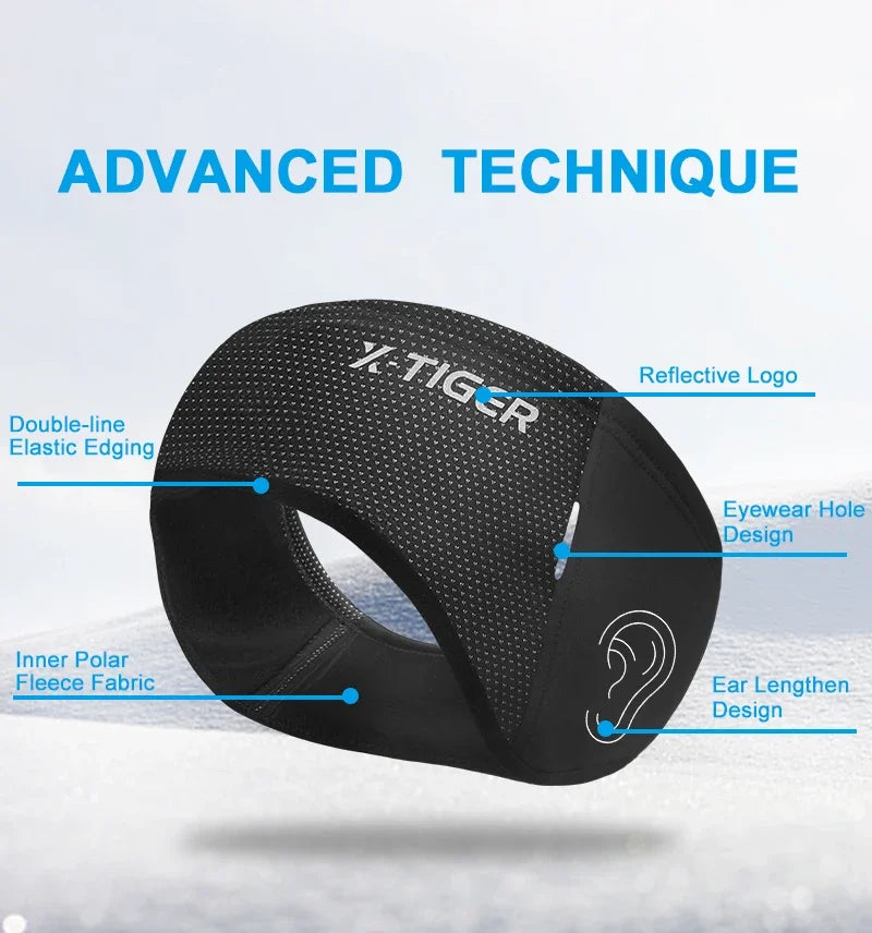 X-TIGER Windproof Fleece Cycling Balaclava - Thermal Sport Face Mask for Winter Biking Running Skiing (Moisture-Wicking/Unisex)