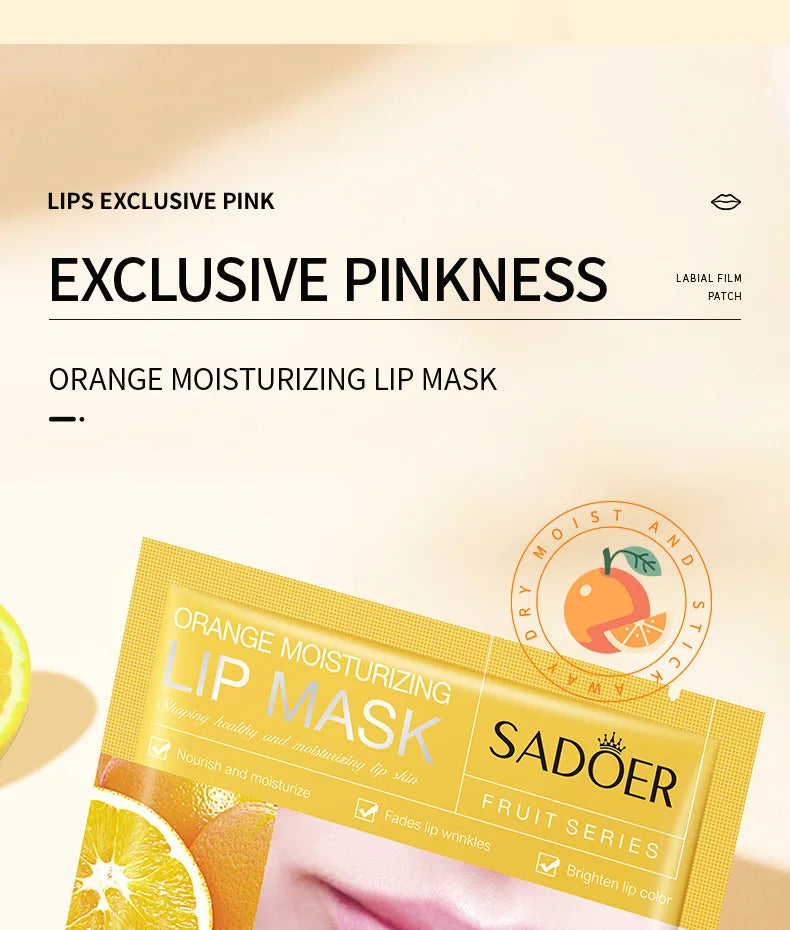 30pcs Fruits Lip Mask Moisturising Patches