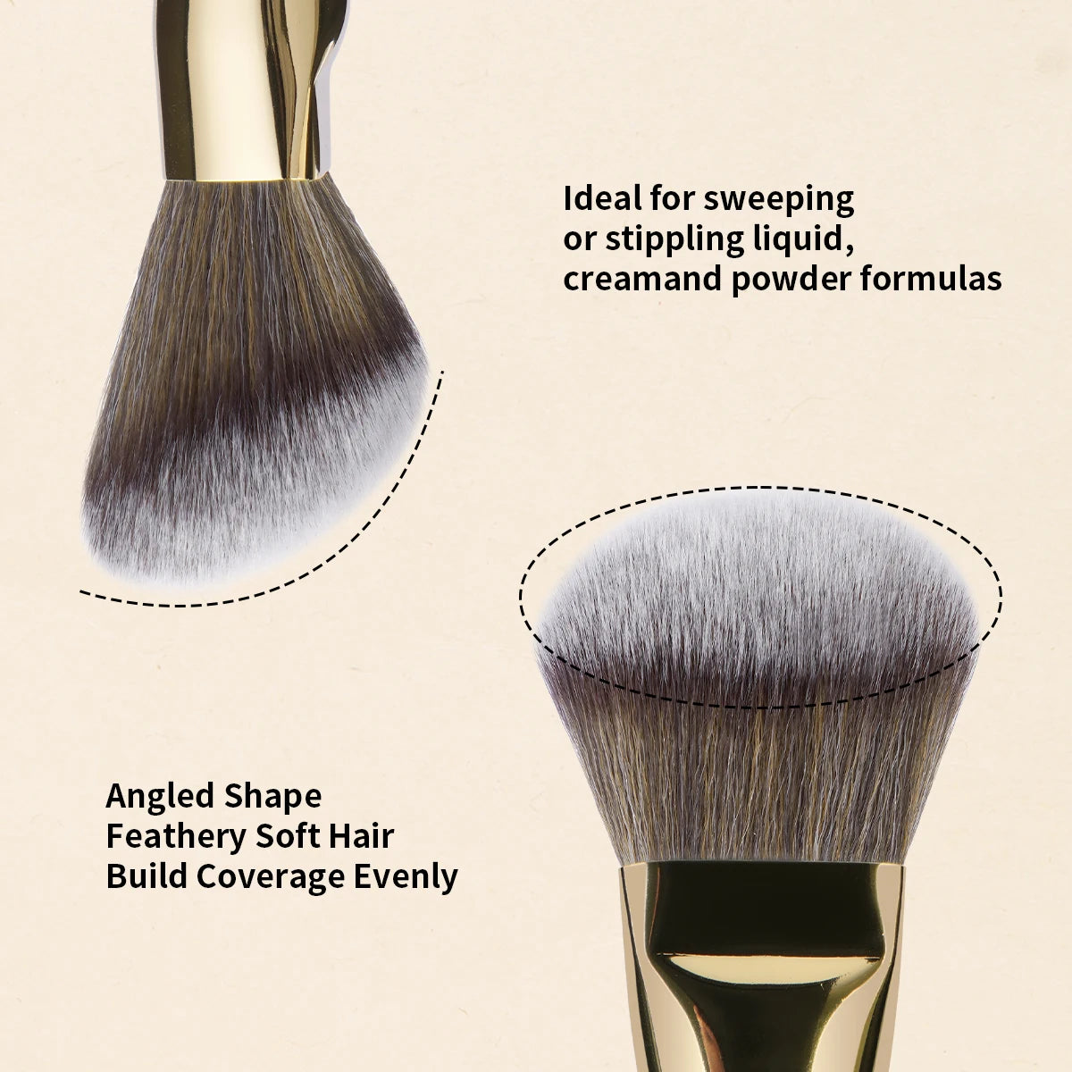 MAANGE 1Pc Angled Foundation Makeup Brush