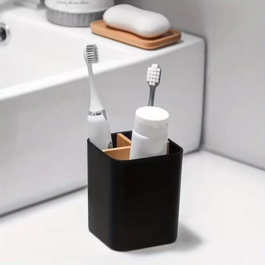 Bathroom Organiser Made of with Three Compartments for Toothbrushes And Toothpaste, Suitable for Electric Toothbrushes
