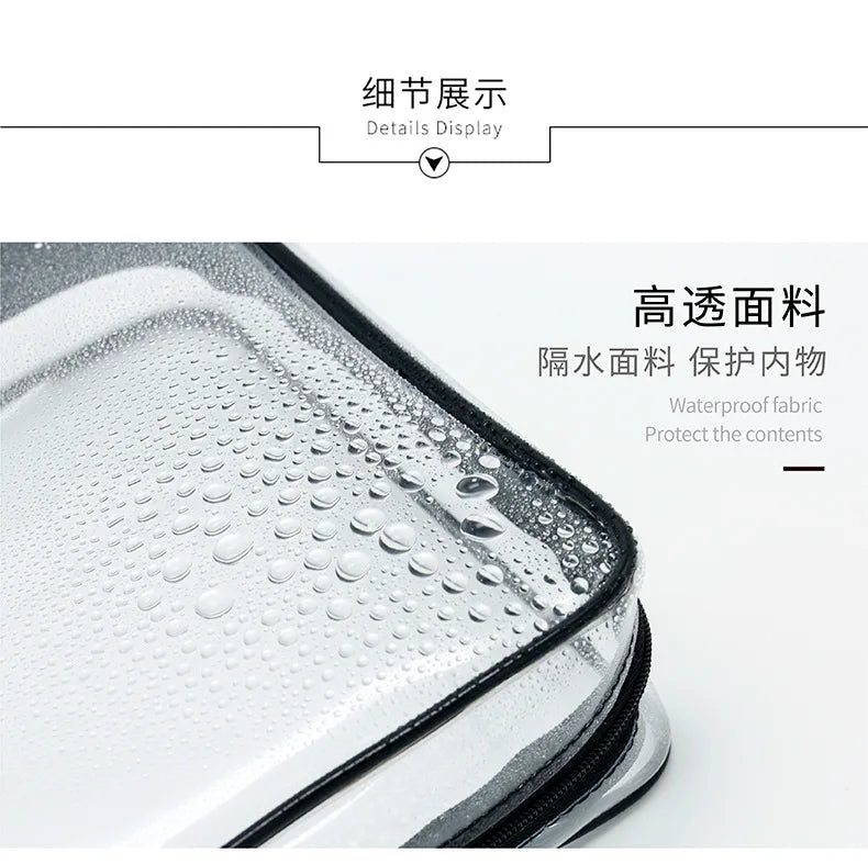 Transparent PVC Waterproof Zipper Makeup Cosmetic Bag