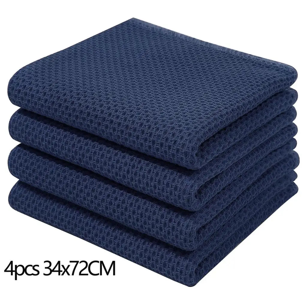 Olanly Kitchen Towel 100% Cotton Dishcloth Waffle Weave Kitchen Cloth Super Absorbent Quick Drying Wash Cloth Home Cleaing Towel