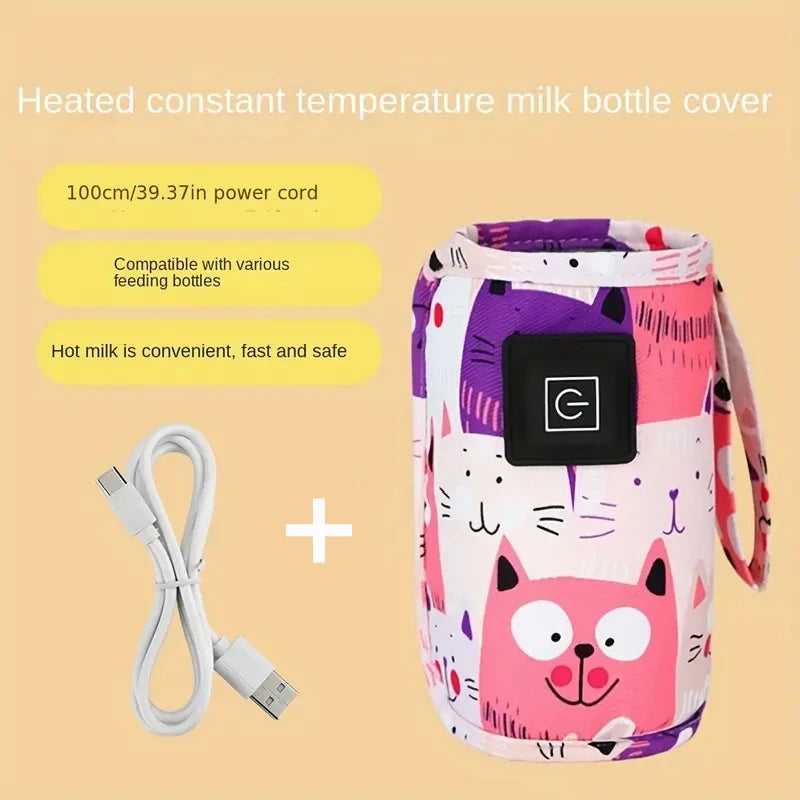 USB Milk & Water Warmer – Portable Bottle Heater and Insulated Bag for Travel, Stroller, and Baby Feeding