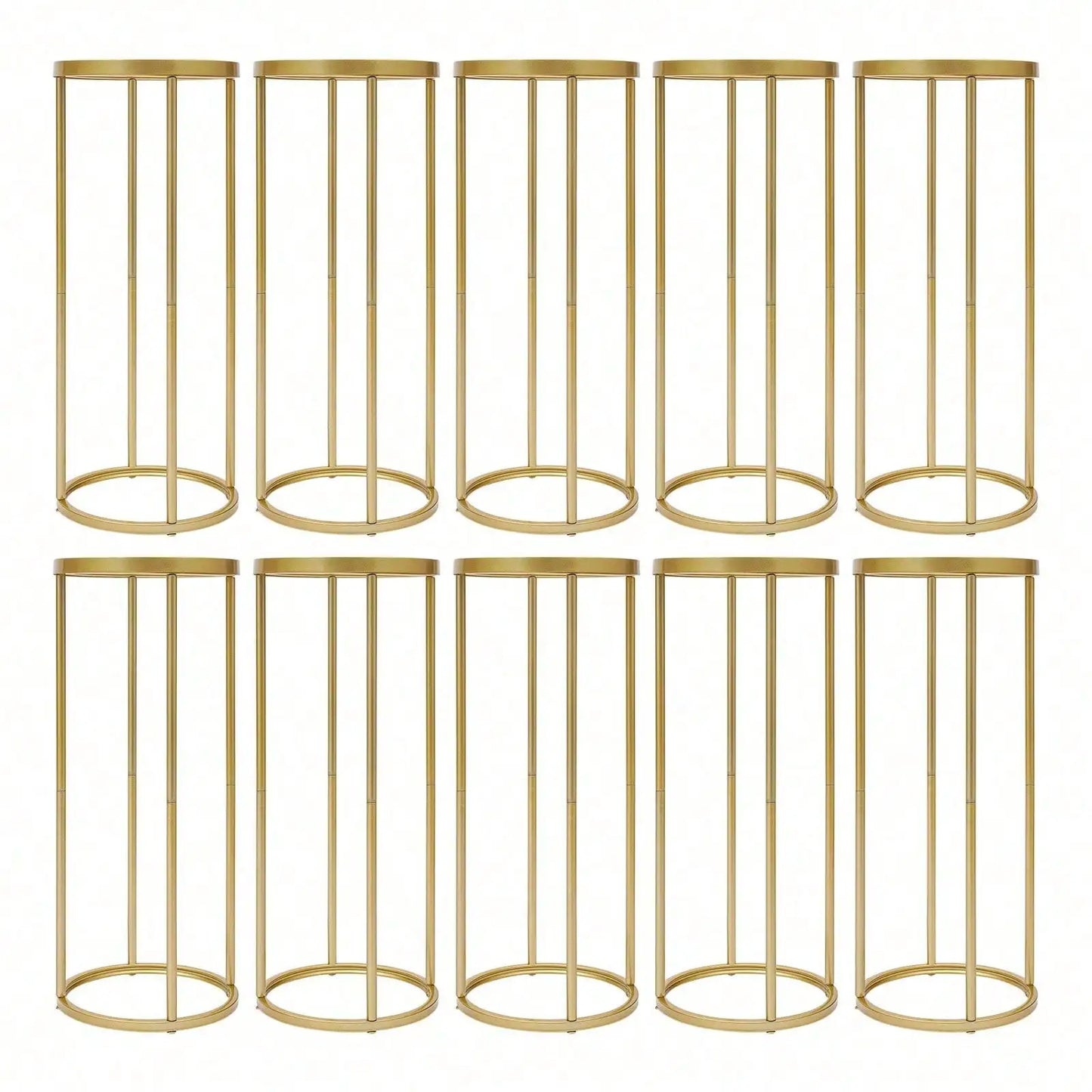 10Pcs Wedding Table Flower Centerpiece Decor 80cm Tall Gold Metal Column Centerpieces Party Favors Room Decor