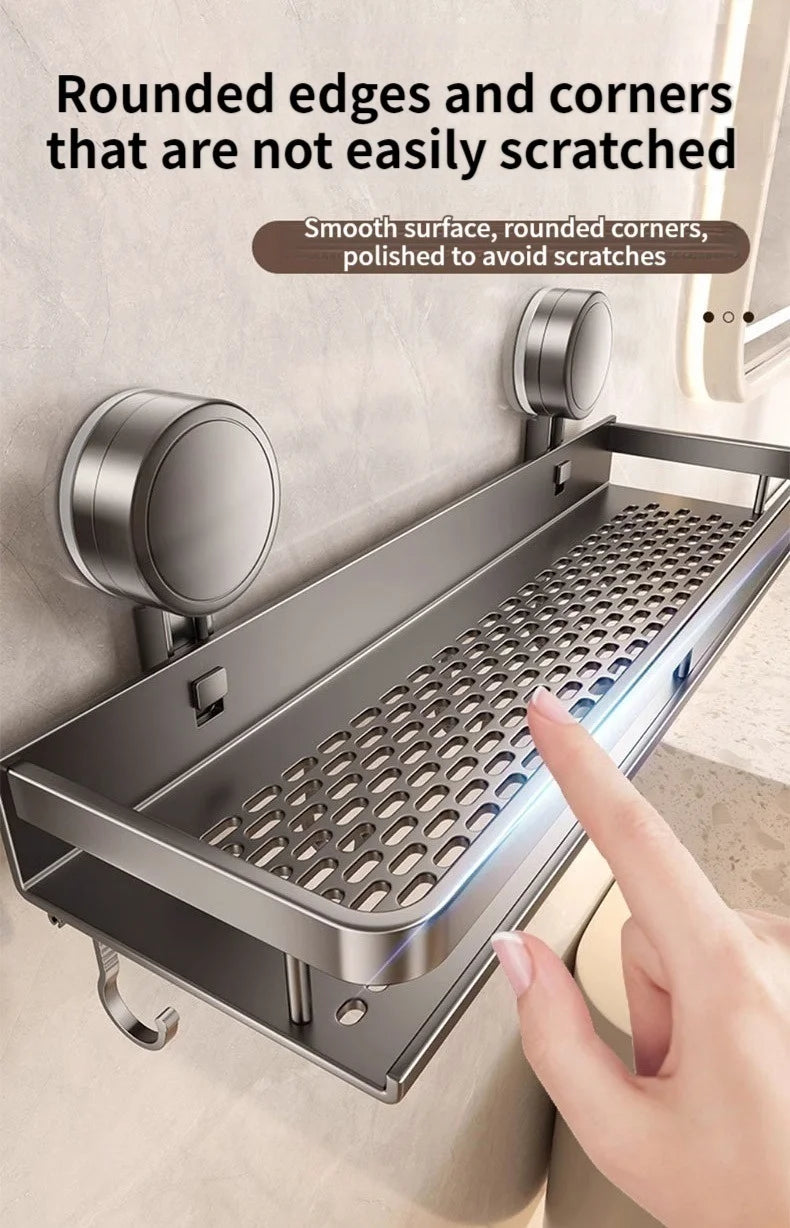 Suction cup storage rack, bathroom, non perforated artifact, toilet, washbasin, bathroom, wall mounted storage