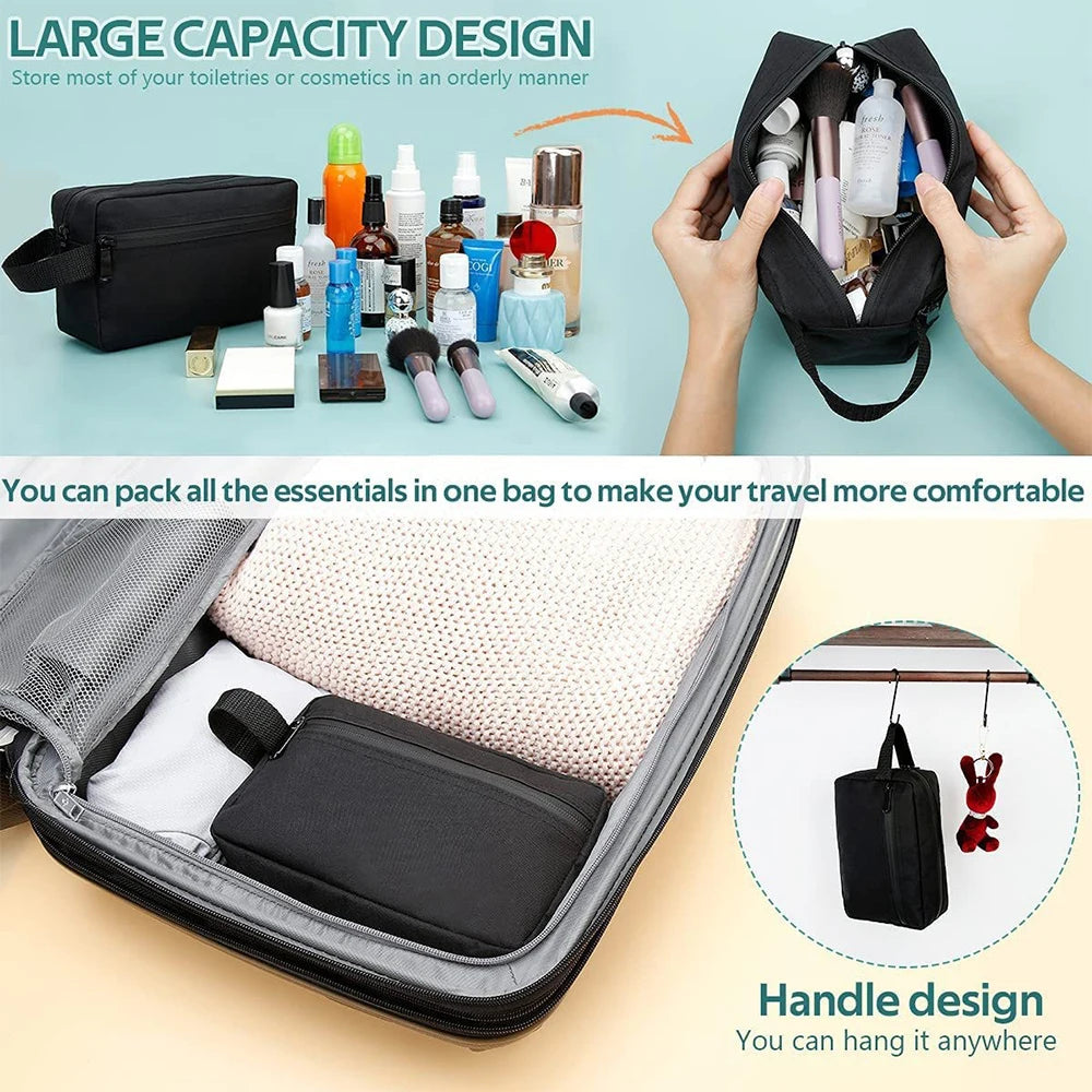 Large Capacity Travel Portable MEN'S Toiletries Bag, WOMEN'S Cosmetics Essential Bag Waterproof Beauty Toiletries Bag Handbag-ll