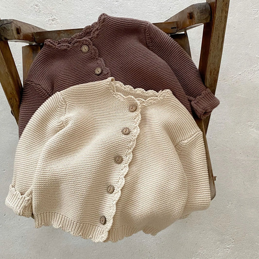 2025 Autumn New Baby Long Sleeve Sweater Coat Boys Girls O-neck Cardigan Jacket Infant Toddler Solid Versatile Knitted Clothes