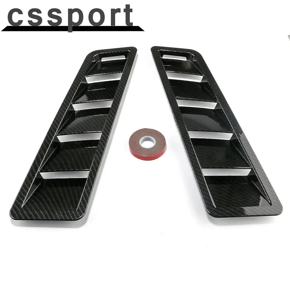 2Pcs Universal Car Hood Scoop Styling Air Vent Trim Louver Air Flow Intake Decor Hood Vents Scoop Bonnet Louvers Spoiler Trim SL