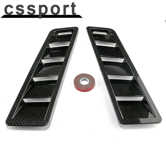 2Pcs Universal Car Hood Scoop Styling Air Vent Trim Louver Air Flow Intake Decor Hood Vents Scoop Bonnet Louvers Spoiler Trim SL