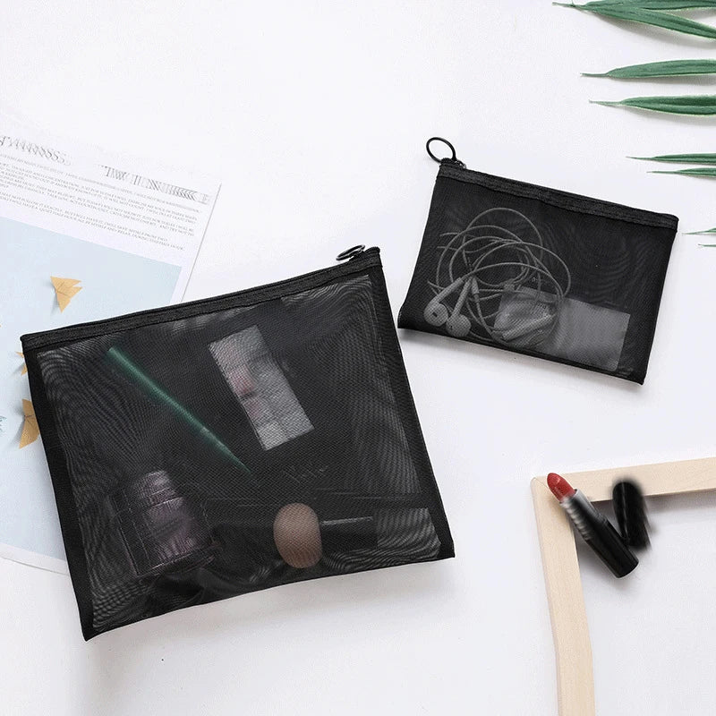 Mesh Cosmetic Travel Storage Makeup Bag Organiser
