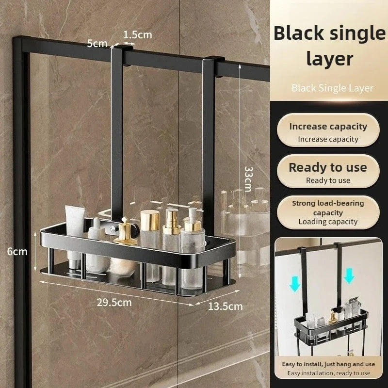 Bathroom Storage Rack Over The Door Shower Caddy Bathroom Hanging Shelf Double Layer Shower Shelf Bathroom Caddy Organiser