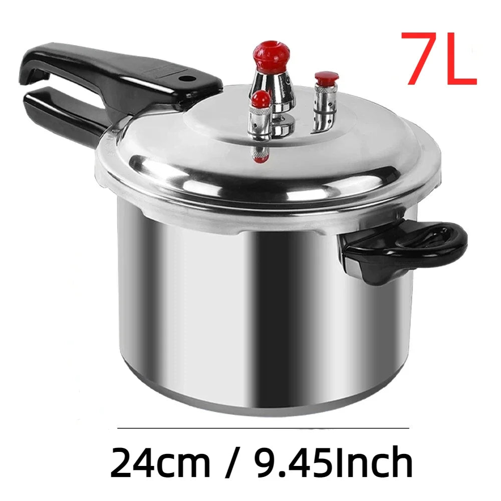3/5/7/9 Litre Home Dual Handle aluminum Pressure Cooker Kitchen Catering Cookware UK
