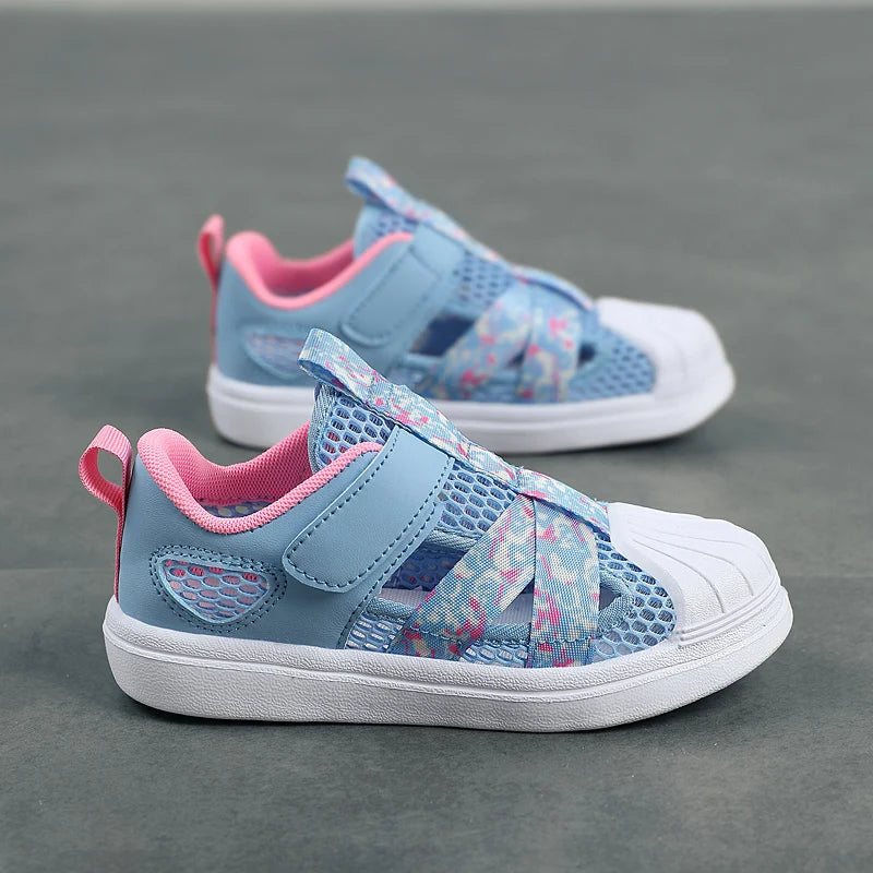 Summer Breathable Kids Sandals Boy and Girl Fashion Sneakers Lightweight Non Slip Walking Shoes Comfortable Sport Shoes
