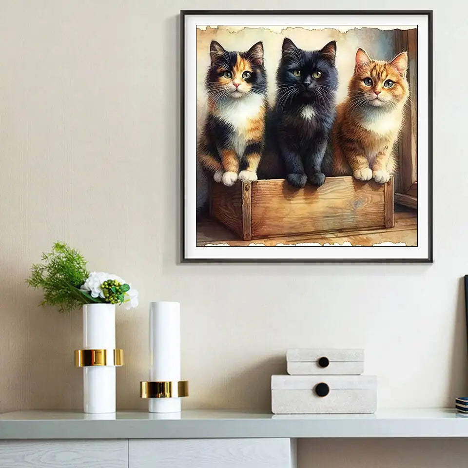 Evershine Diamond Embroidery Cat Painting