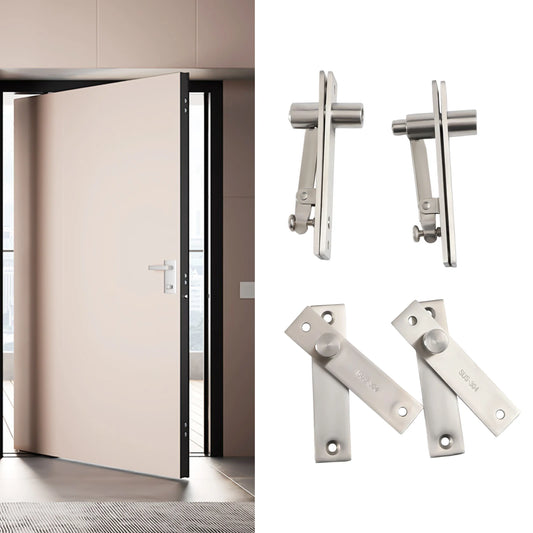 2 Sets Door Pivot Hinge Heavy Duty Hidden Bookcase Hinges Secret Door Hinges 360° Rotation Shaft