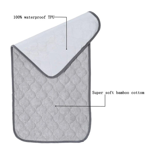 Baby Nappy Mat Waterproof Reusable Bamboo Liner Changing Pat Mattress for Newborn Infant Girls Boys Newborn Portable