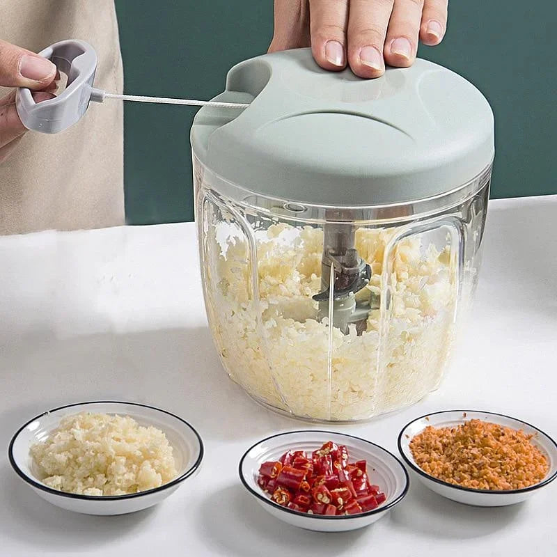 900/500ML Garlic Chopper Manual Rotate Vegetable Cutter Choppers Slicer Fruit Garlic Crusher Kitchen Gadget Blenders Meat Grinder