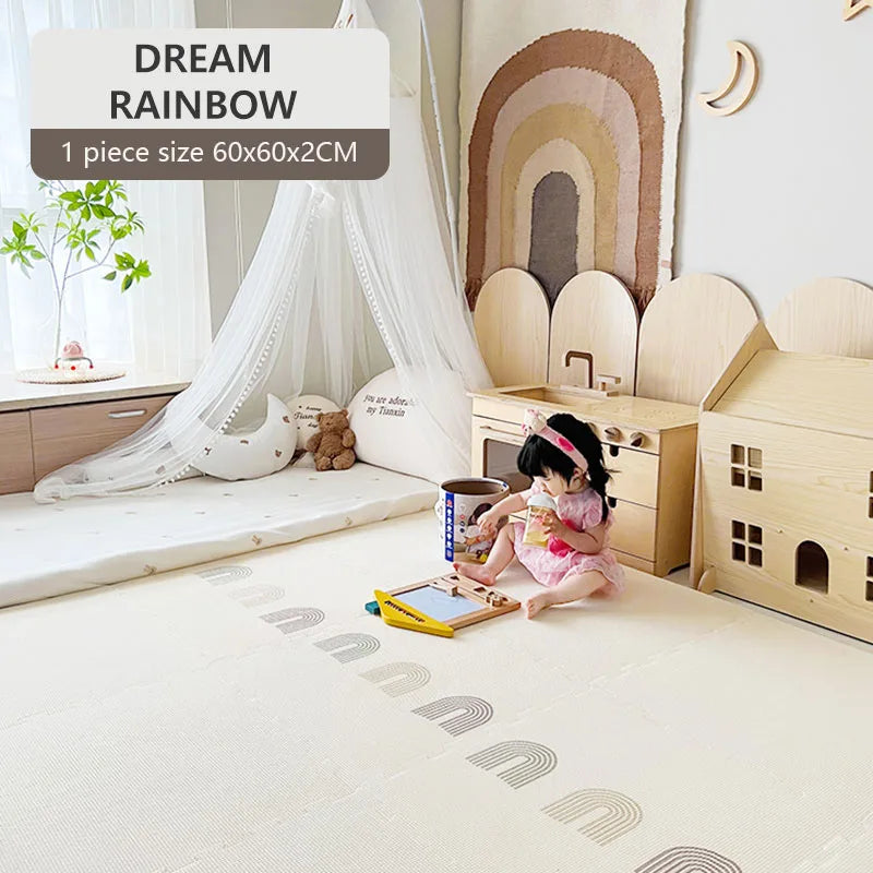 Baby Play Mat 60x60x2CM Activities Mat For Baby PE Foam Children's Puzzle Carpet In Children's Room Ins Wind Kids Pad 2CM Thick