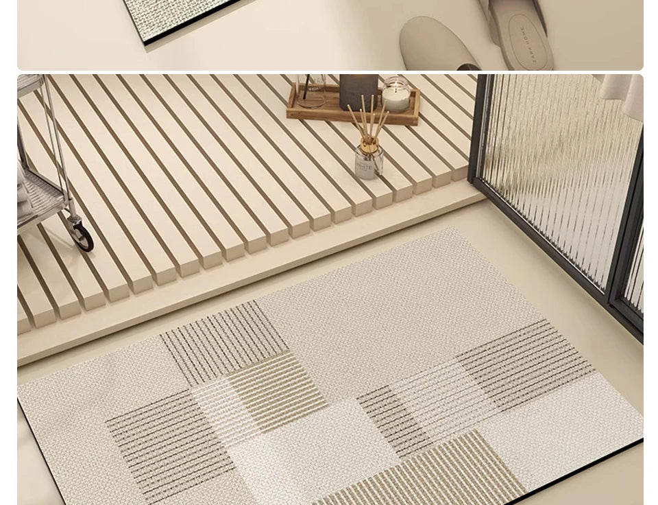 Bathroom Mat Absorbent Floor Mats Bath Carpet Soft Diatom Mud Non-slip Rug Toilet Doormat Entrance Door Tappeto Bagno Alfombra