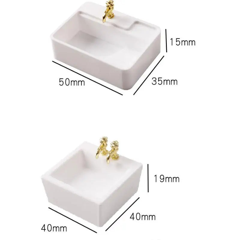 1/12 Dollhouse Bathroom Wash Basins Sinks Model Furniture Decoration Dolls Home Accessories