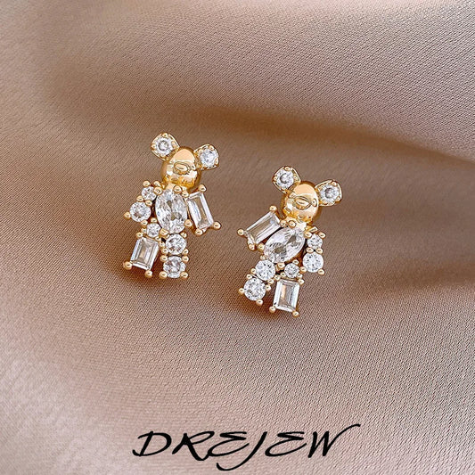 Zircon Bear Earrings