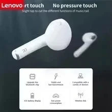 Lenovo Semi-In-Ear Wireless Bluetooth Headphones Touch-Control Sports Headphones 3D Stereo Headphones Suitable for Gaming