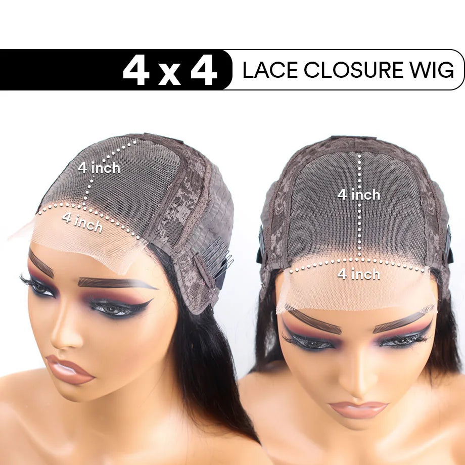 Nneka 200% Density Glueless Loose Body Wave 4x4 Closure Human Hair Wig 5x5 Hd Lace Closure Pre Cut Pre Plucked Glueless Wig
