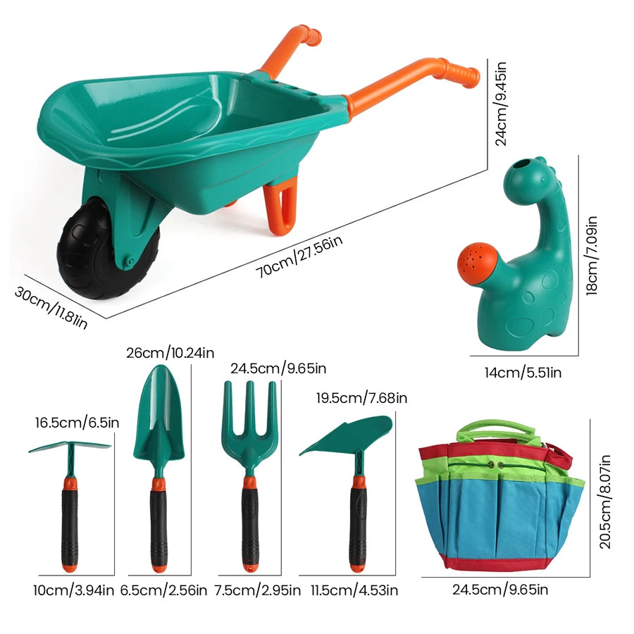 Gardening Tools Outdoor Toys Set Backyard Play Family Roles-Play Game Pretend Play Kids Toy for Boys Girls Children's Day Gifts