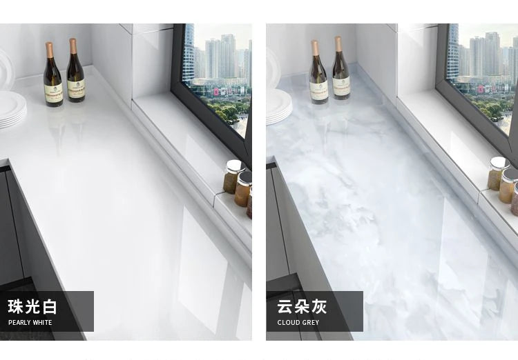 10M x 80CM Marble Self Adhesive Wallpaper Waterproof Oil Proof Kitchen Stickers Thermostability Decorative Film Home Decor