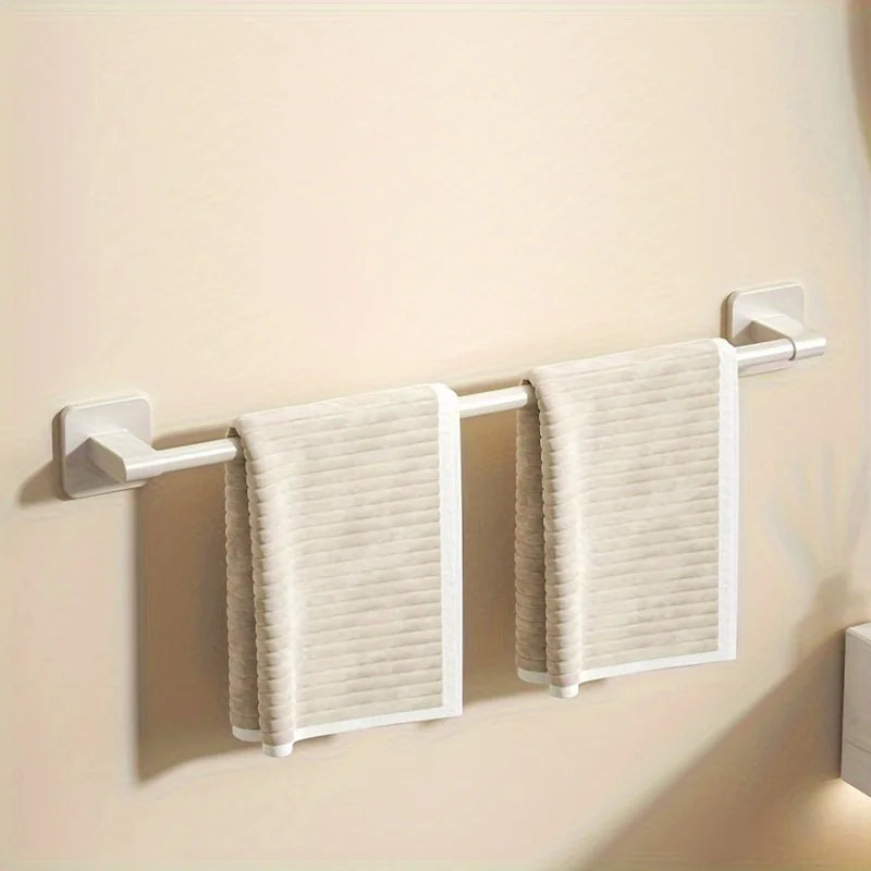 1 Piece Of Bathroom Facilities White Non-Perforated Wall-Mounted Bathroom Towel Bar Size 40-60cm Storage Rack Towel Rack Bathroo