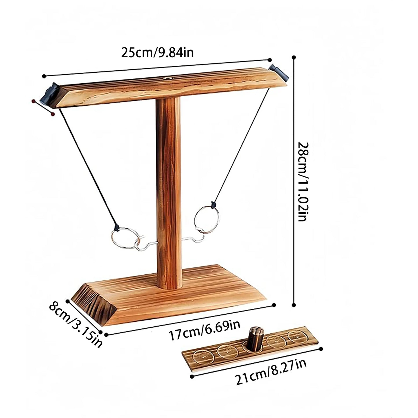 Wooden toys for throwing rings, board games for adult gatherings and parties, interactive board games for two people