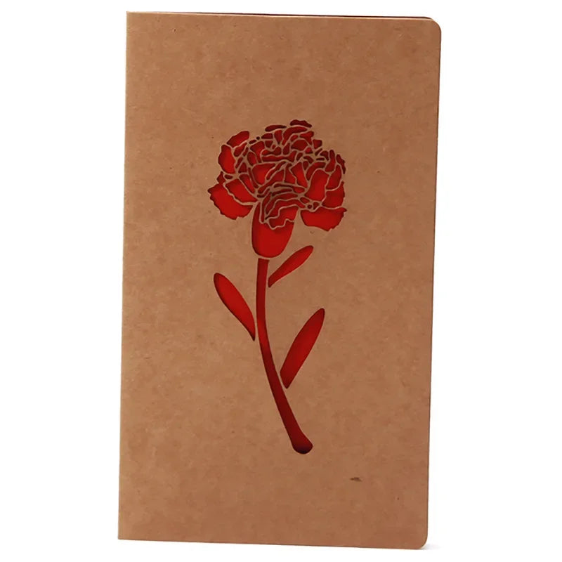 1pcs of Hollow Valentine's Day Mother's Day Greeting Card / Kraft Paper Card Holiday Cards Birthday Cards Blessing Gift Card