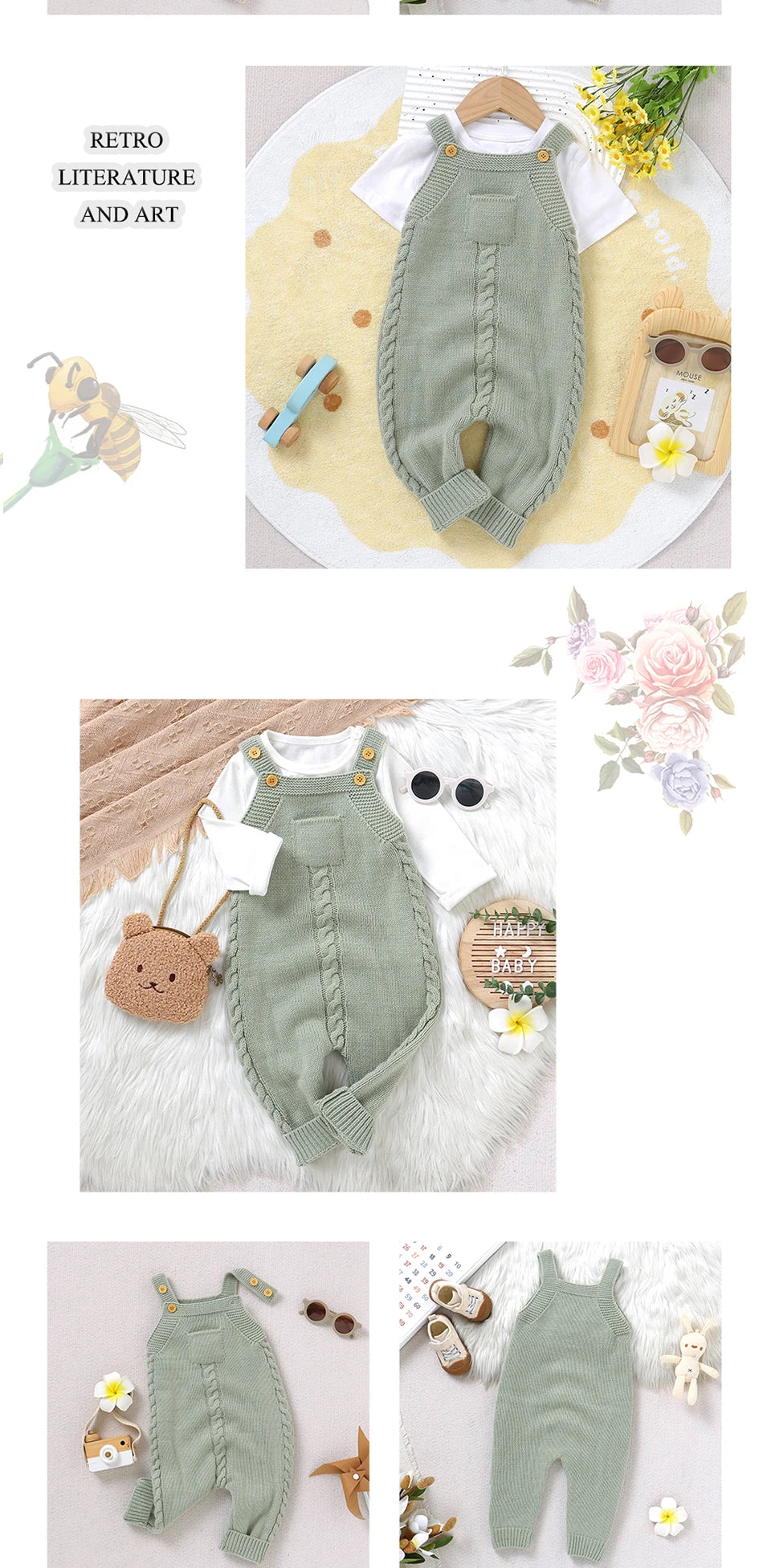 Baby Rompers for Boys Girls Solid Sleeveless Knitted Jumpsuits Playsuits 0-18m One Piece Newborn Netural Outfits Toddler Clothes