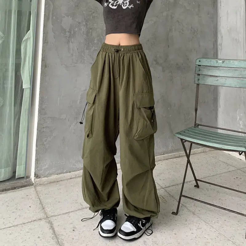 Plus-size Women's Pants Spring and Summer Hot-selling High-waist Versatile Straight-leg Side-pocket Comfortable Casual Pants